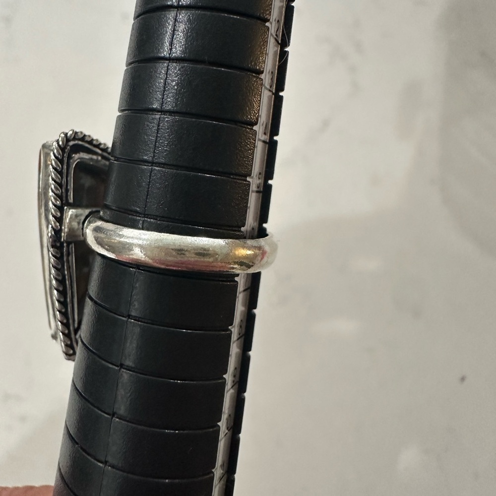 Sterling 925 Silver Triangular Quartz Ring - Sz 7… - image 5